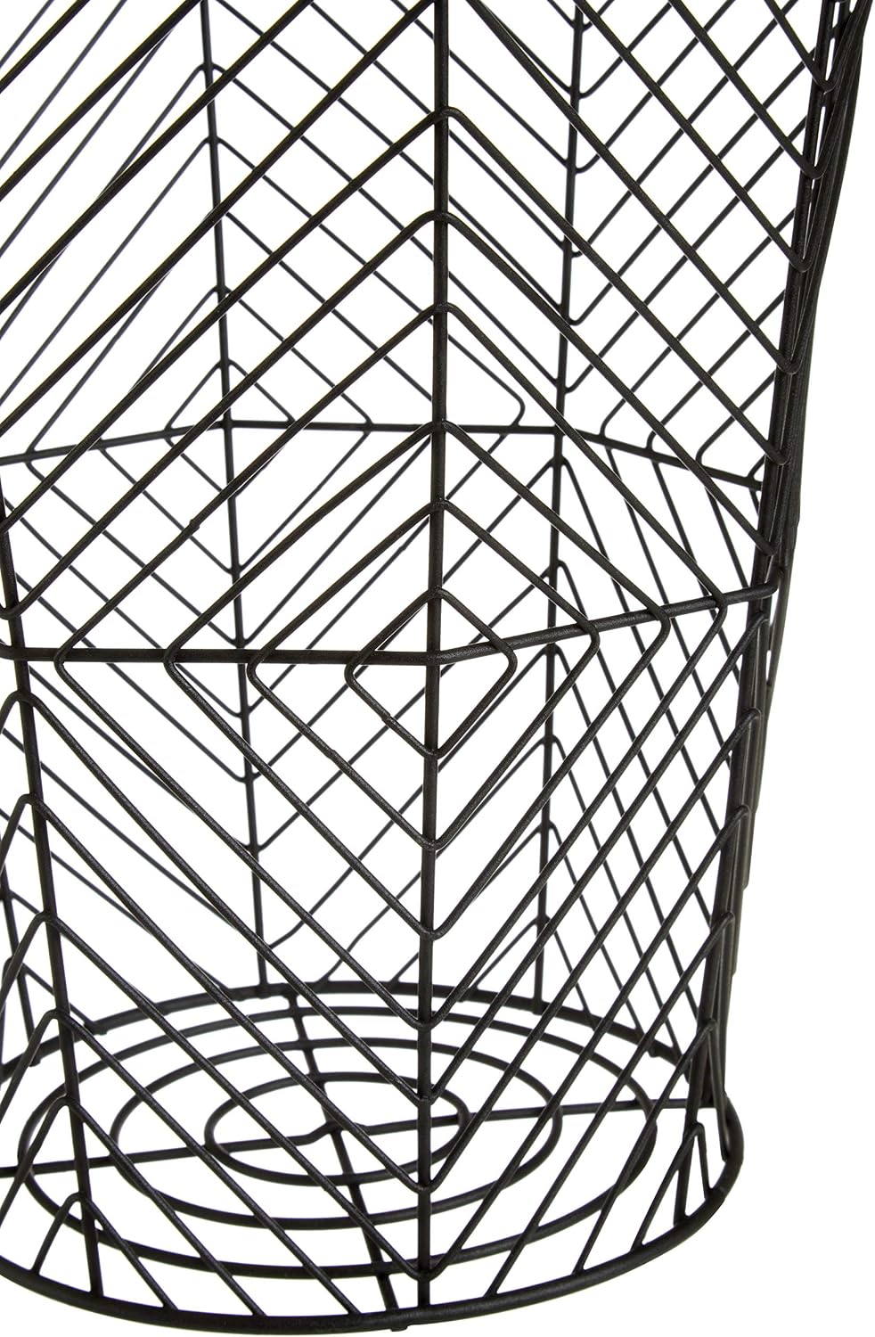 Premier Housewares Stylish Black Powder Coat Storage Basket, Regular - Image 4