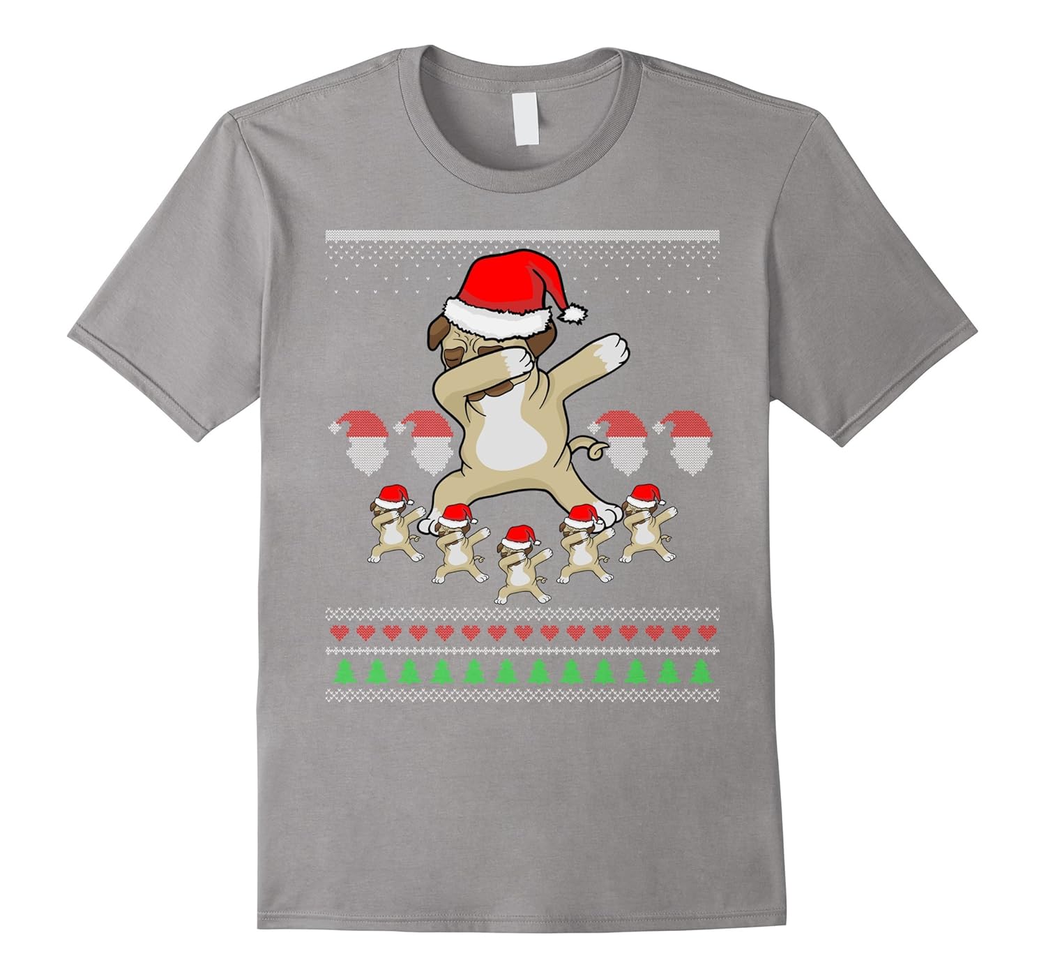 Ugly Dabbing Christmas Pug T-Shirt Funny Party Dab Gift-ANZ