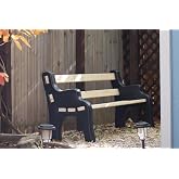 Leisure Accents DIY Bench Ends Kit &ndash; Build Your Own Outdoor or Patio Bench &ndash; Fits Standard 2x4s, Hardware Not Included &ndash; Made in USA by Confer Plastics (Black)