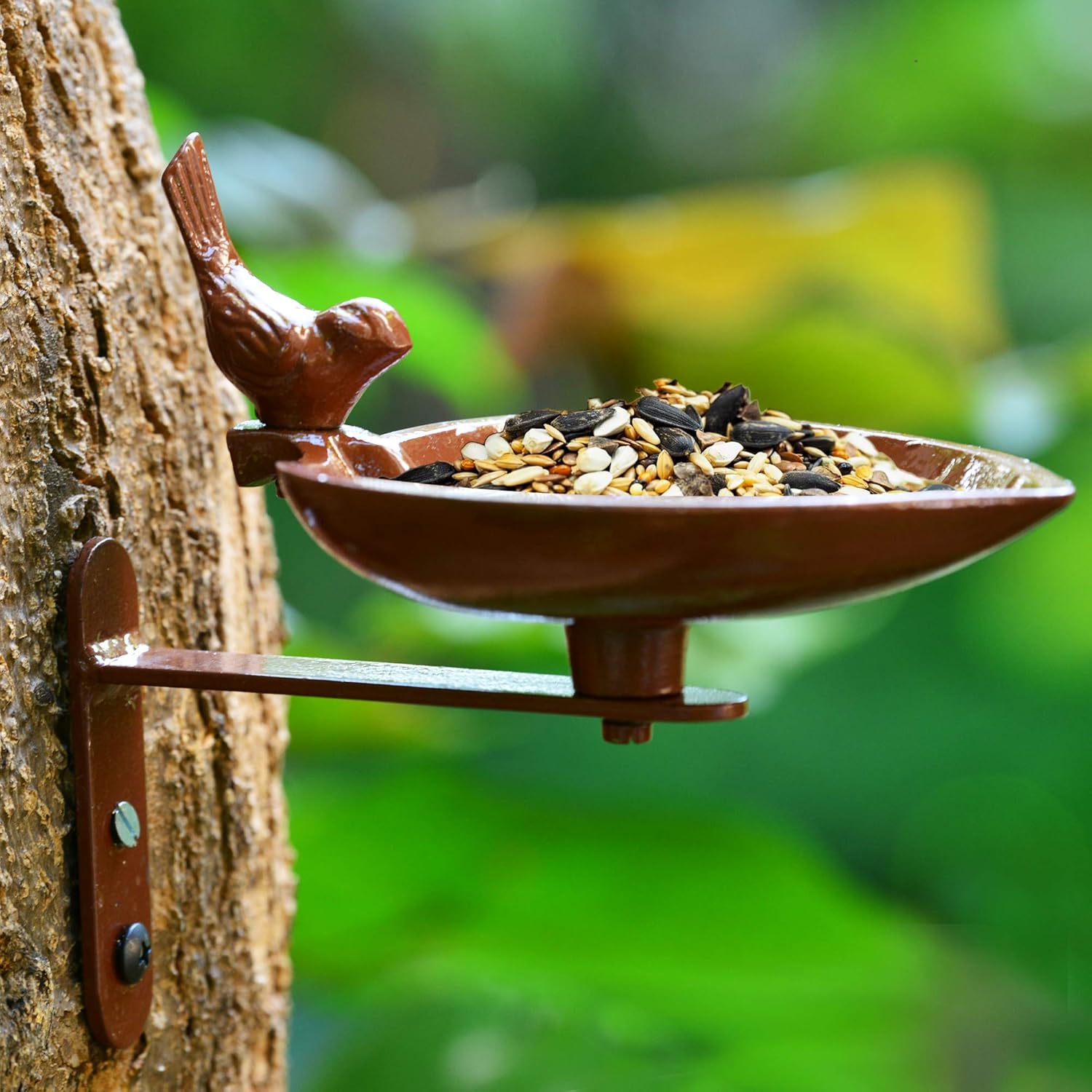 Sharpex Sturdy Steel Plant Hanger Bird Bath Or Feeder Rust Brown