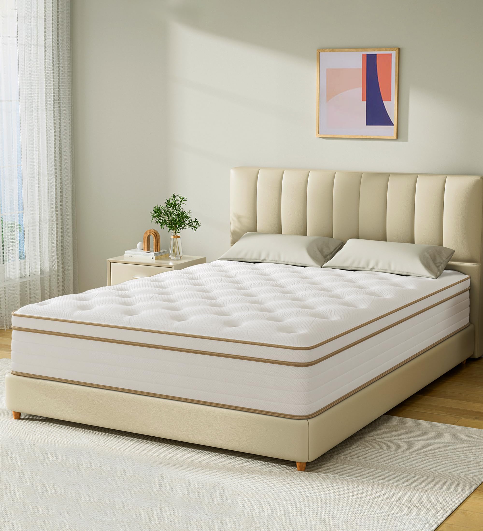 Photo 1 of *FACTORY SEALED* Huyamy Queen Mattress,12 Inch Memory Foam Hybrid Mattresses in a Box with Individual Pocket Spring,for Pressure Relief & Motion Isolation Queen Size Mattress,CertiPUR-US.