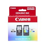 Canon Genuine Ink PG-240 XL / CL-241 XL Value Pack (2 Cartridges), Compatible with MG2120/3120/4120/2220/3220/4220/3520/3620, MX372/392/432/452/472/512/522/532, TS5120