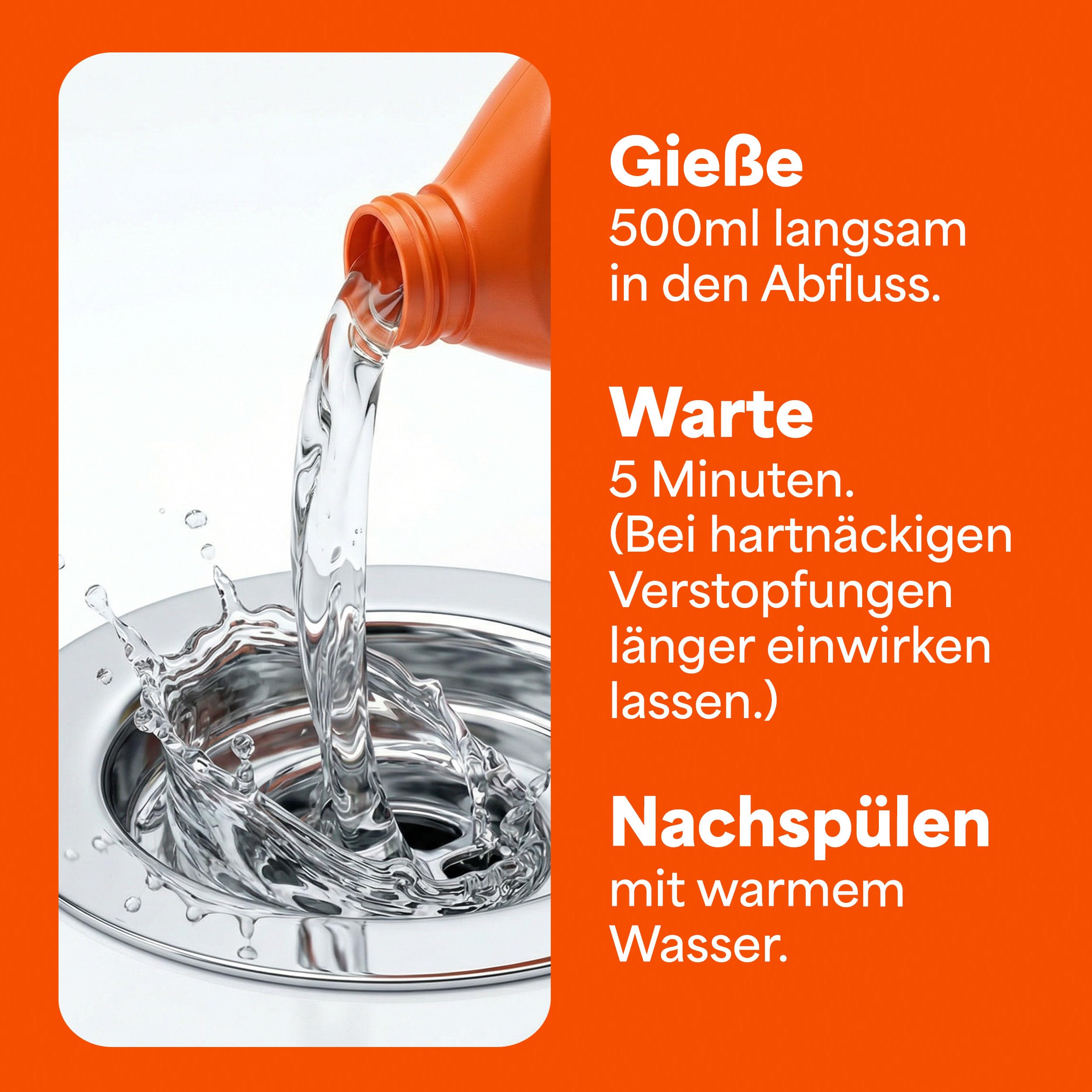 Drano Extra Stark, Abflussreiniger, Rohrreiniger für Küche & Bad, 3er Pack 8