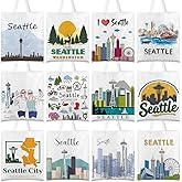 Paterr 12 Pcs City Souvenirs Gifts New York Tote Bag Bulk San Francisco Canva Tote Boston Chicago Souvenirs for Women Travel