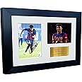 Kitbags & Lockers 12x8 A4 Signed Lamine Yamal Barcelona Autographed Autograph Signed Signature Photograph Photo Picture Frame Football Soccer Poster Spain Gift, Black