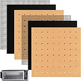 WMKGG 12 inch Air Fryer Oven Liners Set, 6PCS Non-stick Reusable Toaster Oven Mat Compatible with Ninja Foodi Flip SP101 SP20