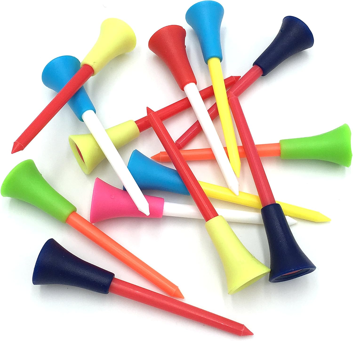 Lofekea Premium Kunststoff Golf Tees 31/4 Zoll Durable Rubber Cushion