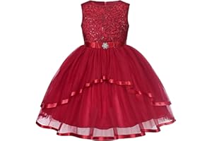 Sunny Fashion Flower Girls Dress Blue Belted Wedding Party Bridesmaid Size 4-12