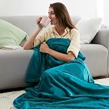 EHEYCIGA Double Size Fleece Blanket 150x200cm Teal Soft Throw for Sofa Bed view 7