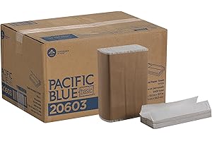 GEORGIA-PACIFIC Pacific Blue Basic‚ C-Fold Paper Towels (Previously Branded Acclaim) by GP PRO, White, 20603, 240 Towels per Pack, 10 Packs per case