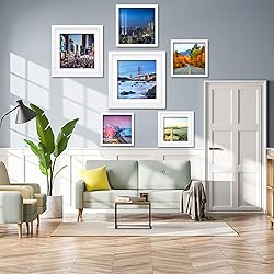 POUYCIW 16x16 inch Wood Picture Frame for Wall