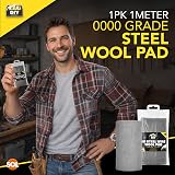 SOL 0000 Steel Wire Wool 1 Metre Ultra Fine Abrasive Polish Wood Metal Paint view 3