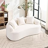 65'' Modern Curved Cloud Loveseat Sectional Sofa