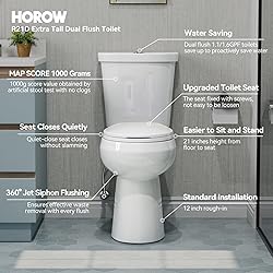HOROW 21 Inch Tall Toilets, Extra High Toilets with