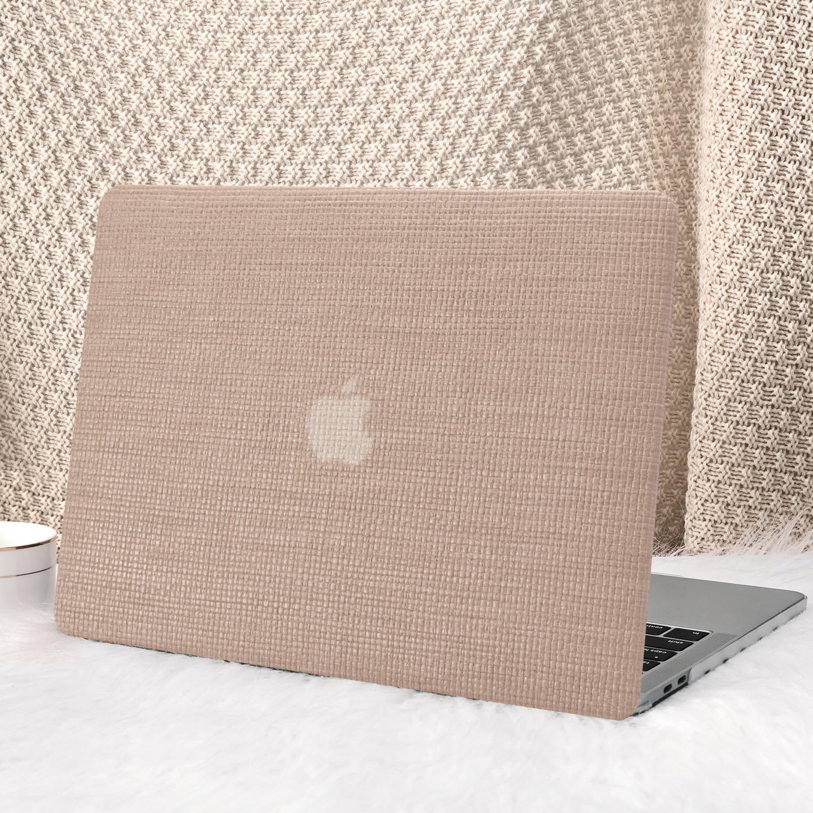 Photo 1 of Seorsok Compatible with MacBook Pro 13 inch Case M2 2023,2022,2021-2016 A2338 M1 A2251 A2289 A2159 A1989 A1708 A1706,Elegant Leather Plastic Hard Shell Case with Transparent Keyboard Cover,Brown