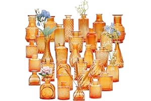 Brajttt Bud Vase Set of 32 - Small Vases for Flowers,Flower Vases for Centerpieces,Wedding Vases,Mini Vintage Vase for Wedding Decorations