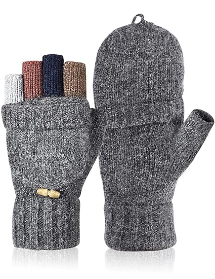 mens wool convertible mittens
