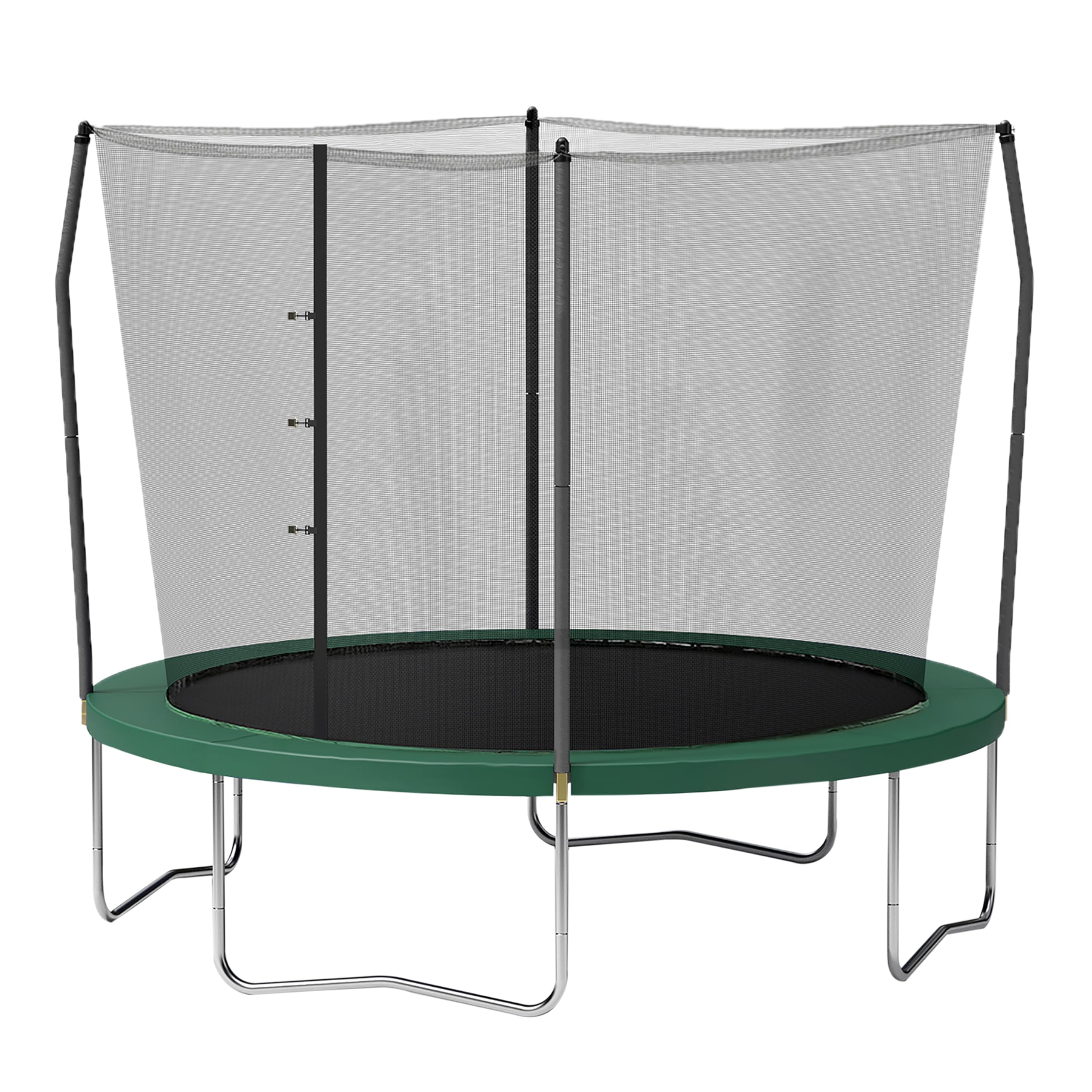 Skywalker Trampoline Outdoor 10 Ft. Round Outdoor Trampoline with Net, Trampoline Mat, and Basketball Hoop for Trampoline, ASTM Approval, 700 LBS Weight Capacity - Green Image Skywalker Trampoline Outdoor 10 Ft. Round Outdoor Trampoline with Net, Trampoline Mat, and Basketball Hoop for Trampoline, ASTM Approval, 700 LBS Weight Capacity - Green Image