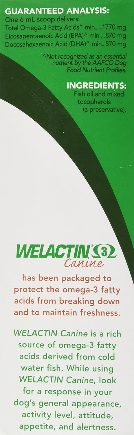 Welactin Omega-3 Skin and Coat Support Liquid, 16 oz : Pet Supplements And Vitamins : Pet Supplies