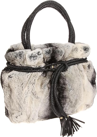 Amazon モードエジャコモマニュバッグ Modeetjacomomanubag ラビットファーバッグ Mblk Gy Ex グレー Mode Et Jacomo モード エ ジャコモ ショルダーバッグ