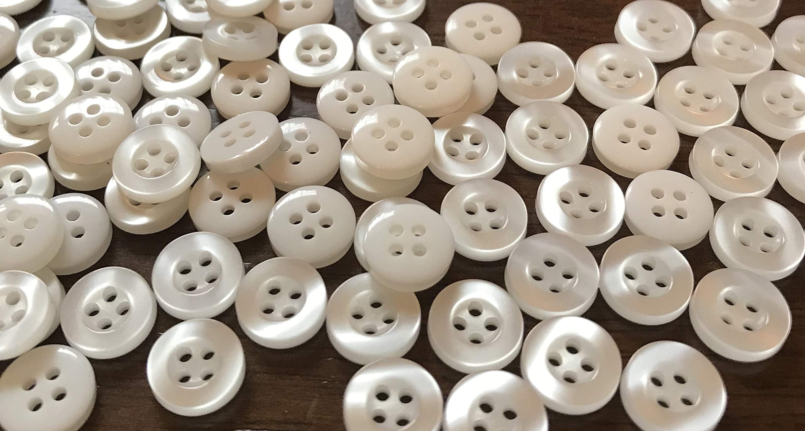 Sewing Essentials Online 20 White Shirt Buttons 4-hole 10mm Blouse Arts & Crafts FREE UK P&P