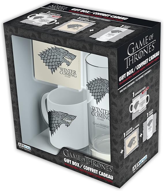 Gift Box Game of Thrones Winter is Coming STARK (vaso, taza, posavasos): Amazon.es: Hogar