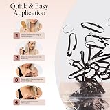 Kitsch Pro No Snag Mini Gummy Elastic Hair Bands 100 Count Black view 7