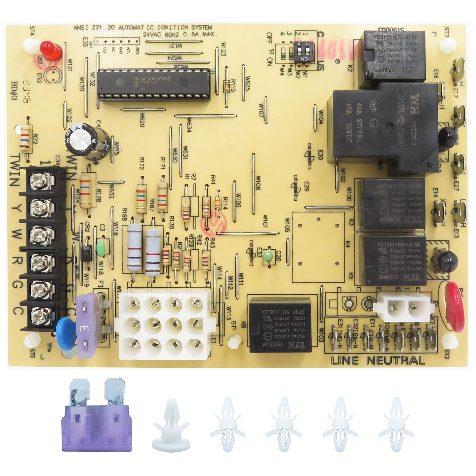 Photo 1 of Furnace Control Board 50A55-743,Replacement for Amana/Goodman Furnace Control Circuit Board 0130F00005S B18099-26 B1809926S