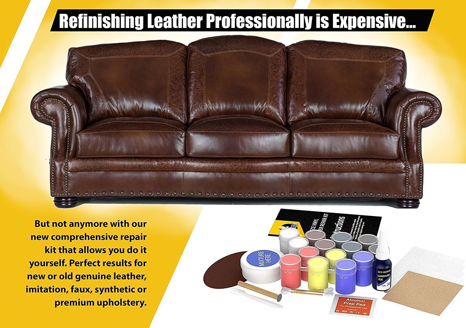 Amazon Com 30pc Set Leather Vinyl Repair Kit Restore Any