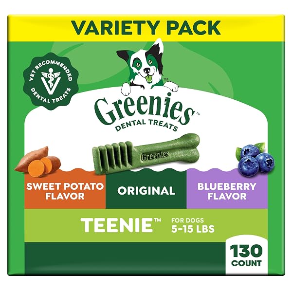 GREENIES DOG TREATS VETERINARIAN-RECOMMENDED NATURAL DENTAL TREATS FOR...
