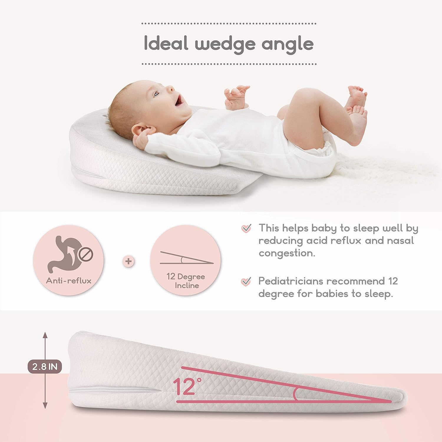 Trkee Baby Sleep Positioner Pillow Anti Reflux High Incline Newborn Baby Crib Wedge Bedding Mobilestore59 Baby