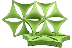 OSHIYINN Felt Fiber Surface High Density Polyester Fiber Board 3D Flower Venus 14"x12" Hanging Room Divider Panel Cut Room Partition Home Decoratio(12 Pcs)(Neon Green)