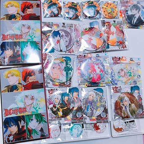 Amazon Co Jp D Gray Man アレン クロス元帥 伯爵 原作缶バッジ 一番くじ カフェ 限定 セット マルチポーチ Jump Shop ジャンプショップ ホビー 通販