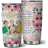 Golden Girls Tumbler Mug Cups with Lid,Golden Girl Merchandise,Goldengirls Gifts for Her,20 OZ Insulated Water Bottle Travel Coffee Mug,Unique Gift for Women Friend Birthday, 1 Pcs