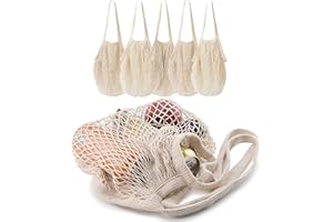 MERCURHOUSE Cotton String Shopping Bags Reusable Washable Grocery Mesh Organizer Net