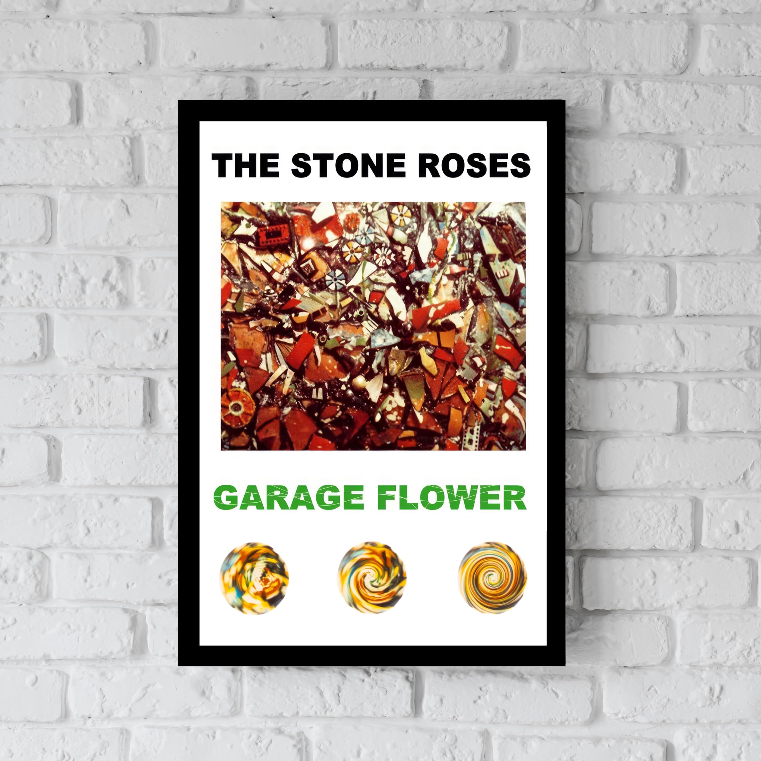 STONE ROSES The - A4 Wall Art Print, record cover 'Garage Flower' - (29.7 x 21 cms PRINT ONLY)