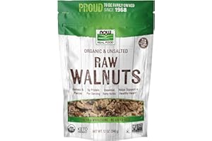 NOW Foods, Certified Organic Walnuts, Raw and Unsalted, Halves and Pieces, Good Source of Protein and Healthy Fatty Acids, Certified Non-GMO, 12-Ounce (Packaging May Vary)