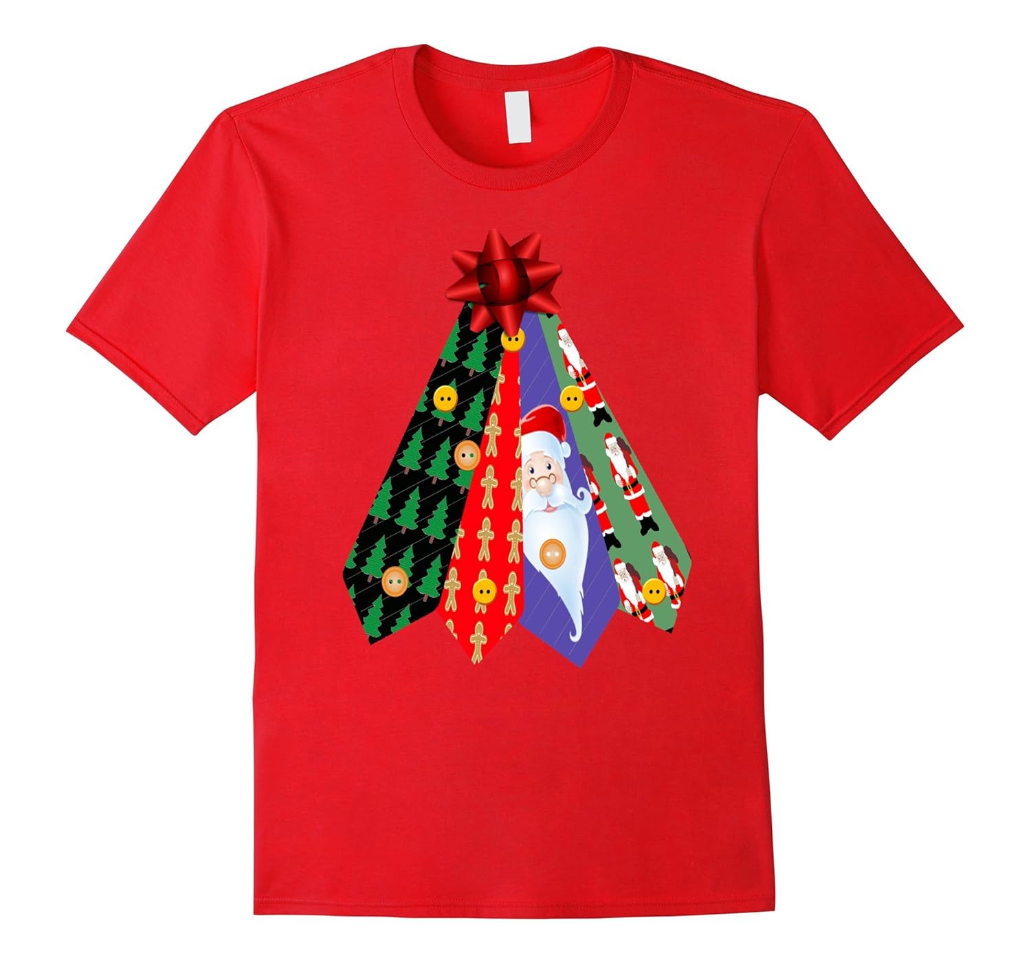 Ugly Necktie Christmas Tree ugly sweater holiday t-shirt-ANZ