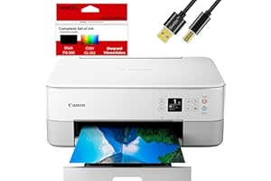 Canon Wireless Pixma Inkjet All in One Printer with Scanner - High Resolution Fast Speed Printing Compact Size Up to 4800x1200 DPI Color Resolution, Bonus Set of NeeGo Ink and 6 Ft Printer Cable