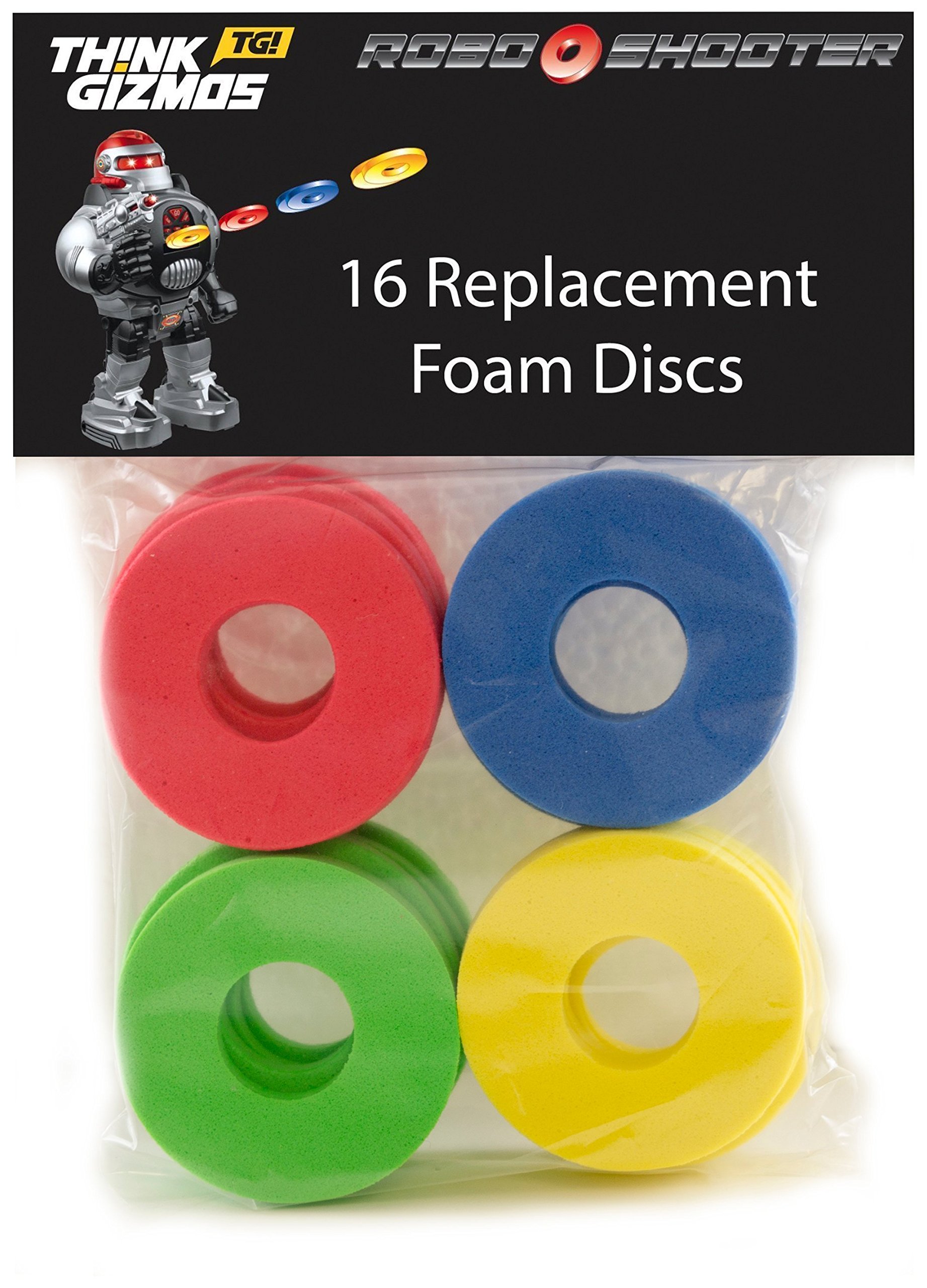 Think GizmosRoboShooter Remote Control Robot - Spare Foam Disks Only (pack of 16)