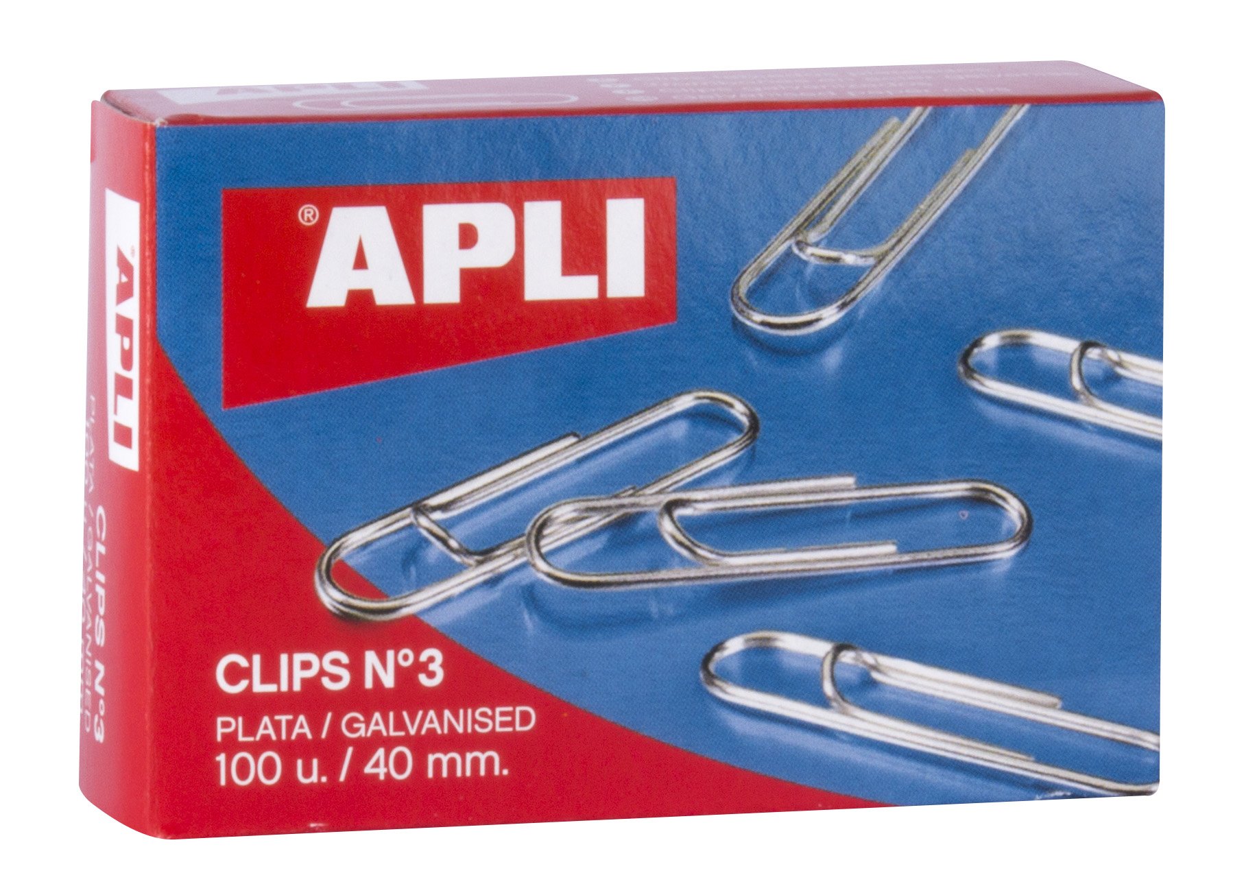 APLI 11715 - Galvanised Clips No. 3 40 mm 100 Units