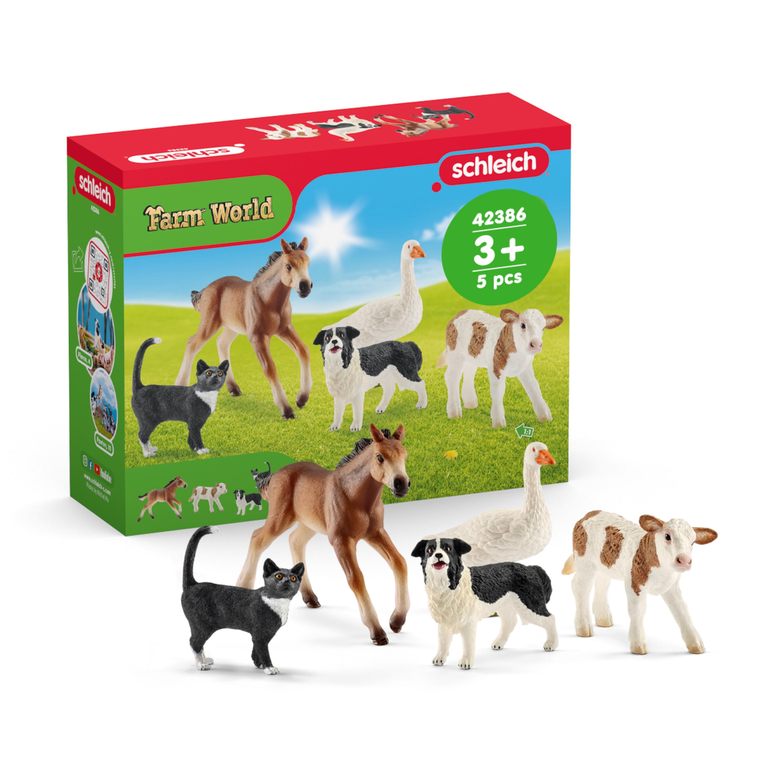 Schleich 42386n Assorted Farm World animals Farm World Toy Figurine for children aged 3-8 Years
