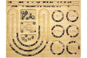 Petoysoso Bead Board for Jewelry Making, Bamboo Beading Board for Jewelry Bracelet Making, Bracelet Bead Board, Beading Trays Jewelry Design Mats for Bracelet, Necklace, Jewelry Making 15x11.5x0.5 in