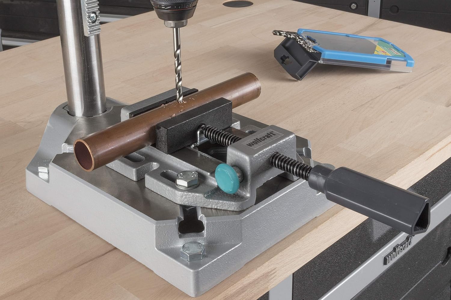 wolfcraft Machine Vice, 3423000, Quick Adjustment; 200 kg Clamping Force, 80 mm Clamping Width - Image 3