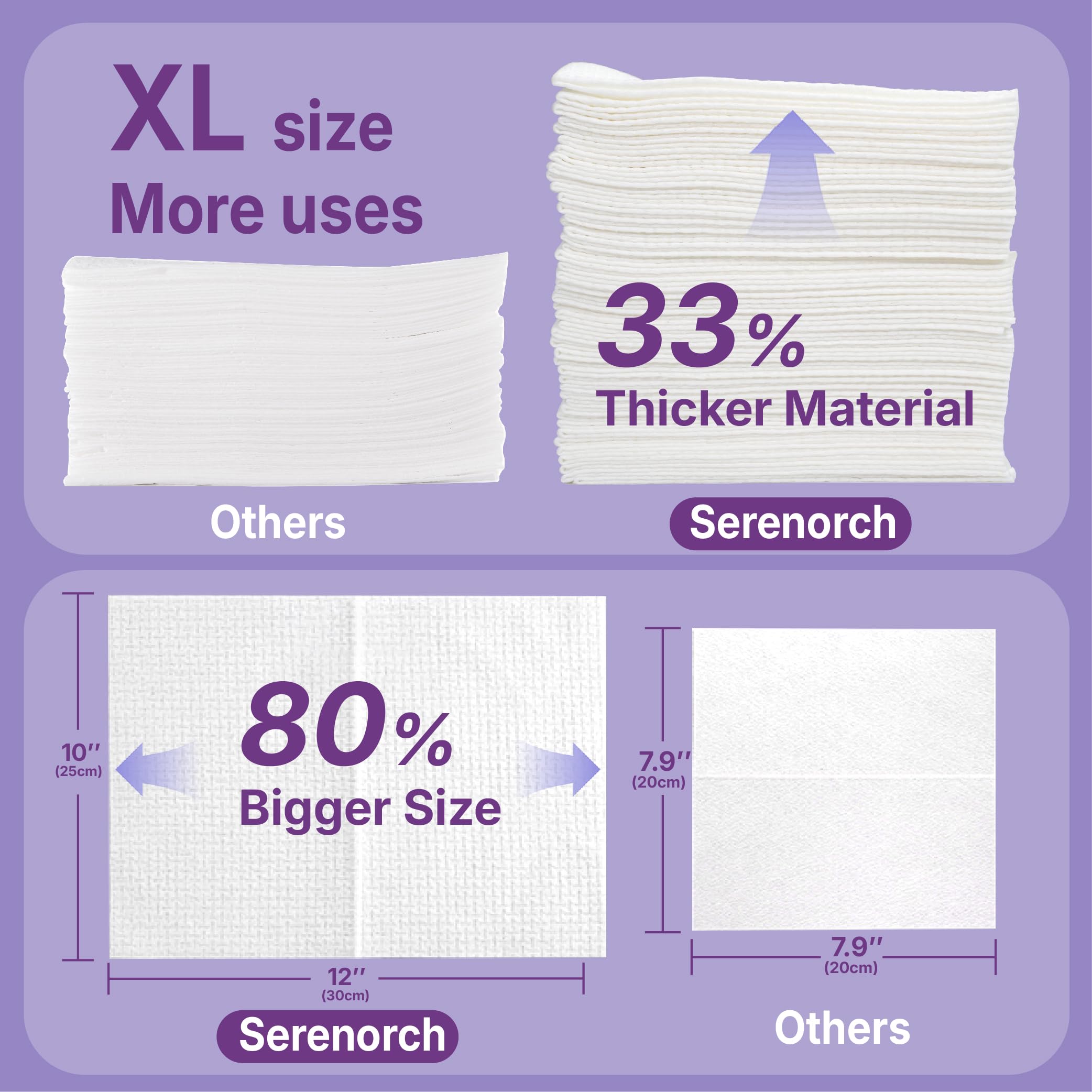 Serenorch Disposable Face Towels, 10