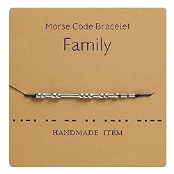 Grandiy Morse Code Bracelets with Card Handmade