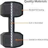 Yaheetech 2x7.5kg Dumbbells Set Hexagon Weights Home Workout 16.5lb Pair view 5