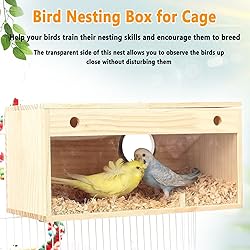 kathson Transparent Parakeet Nesting Box Parakeet