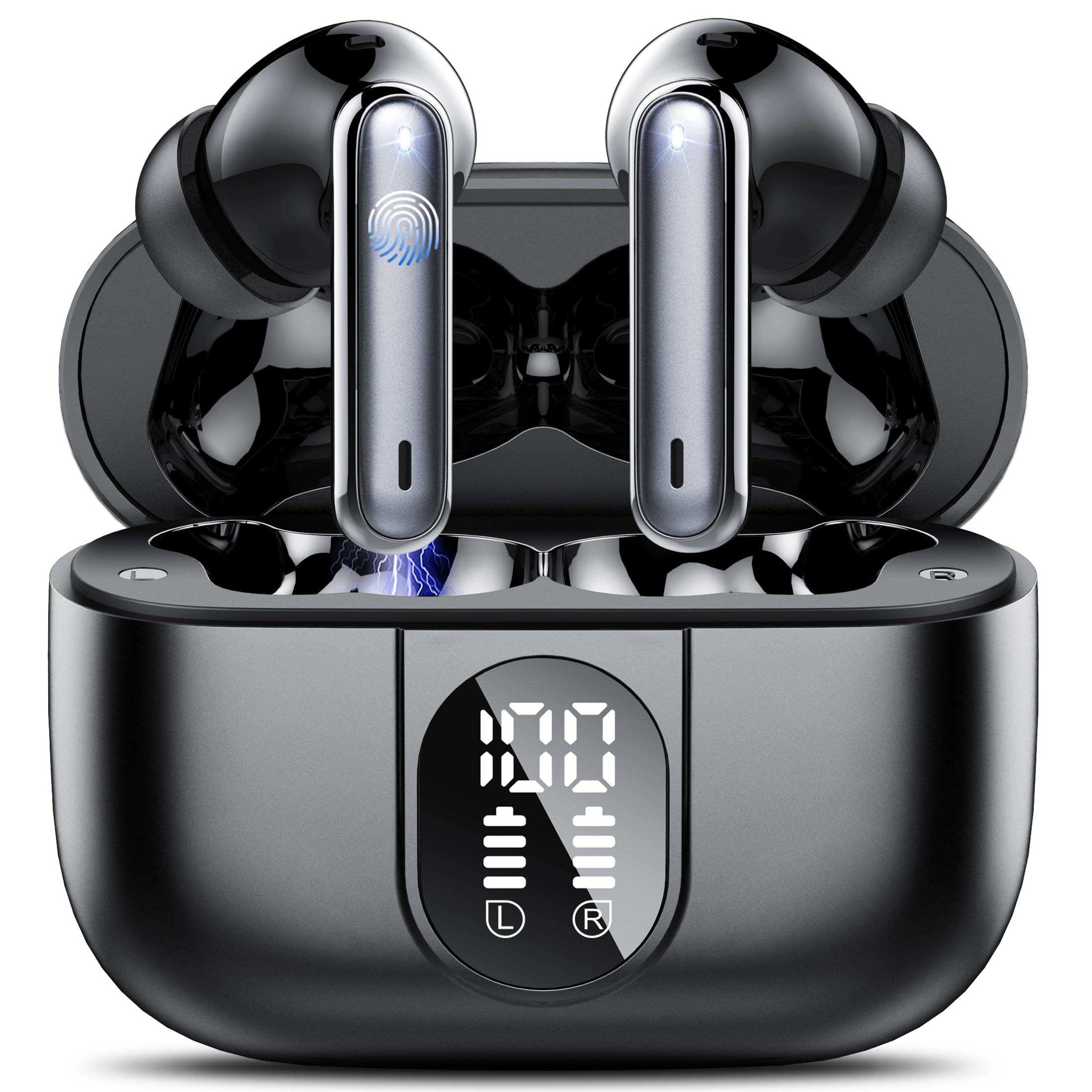 Ai Translation Earbuds Real Time, Simultaneous Interpretation Translator Earbuds with 6 Translation Modes/164 Languages, No Subscription Translatior Headphones,40H Audifonos Traductores Inglés Español Image