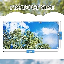 Hortsun Pack of 2 Fluorescent Light Covers 4 x 2